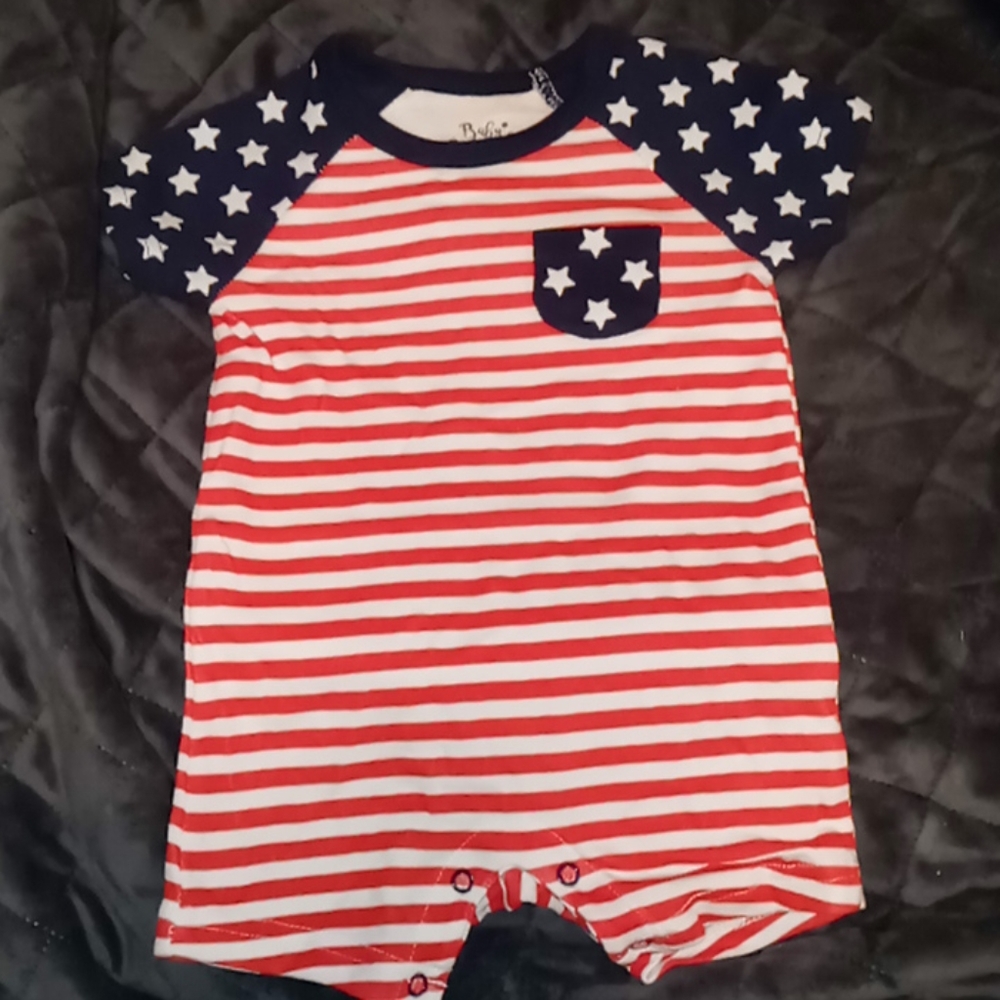 9 Month Boys Patriotic Romper